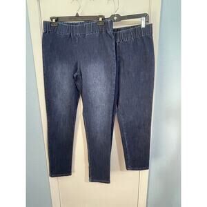 Soft Surroundings Pull On Jeans Small Lot of 2 High Rise Casual Minimalist